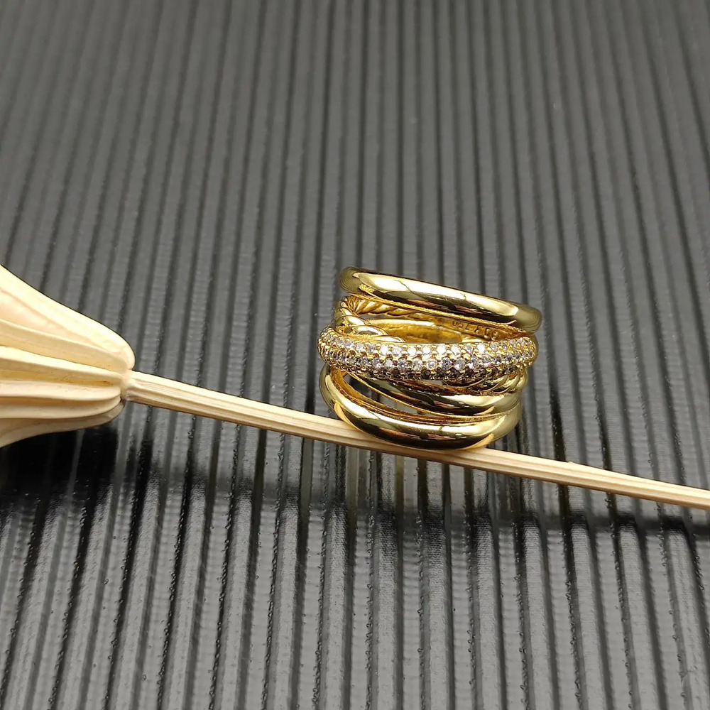 David Yurman five-line diamond ring - Picture 6 of 8